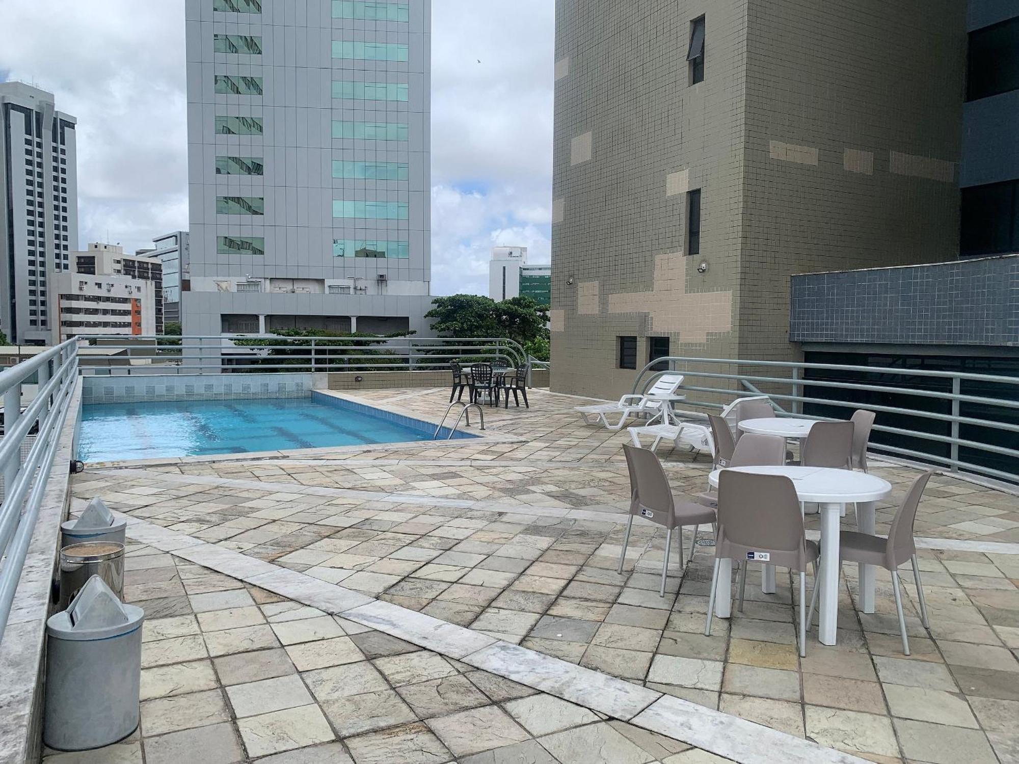 Flat No Condominio Metropolis - Ilha Do Leite Recife Bagian luar foto