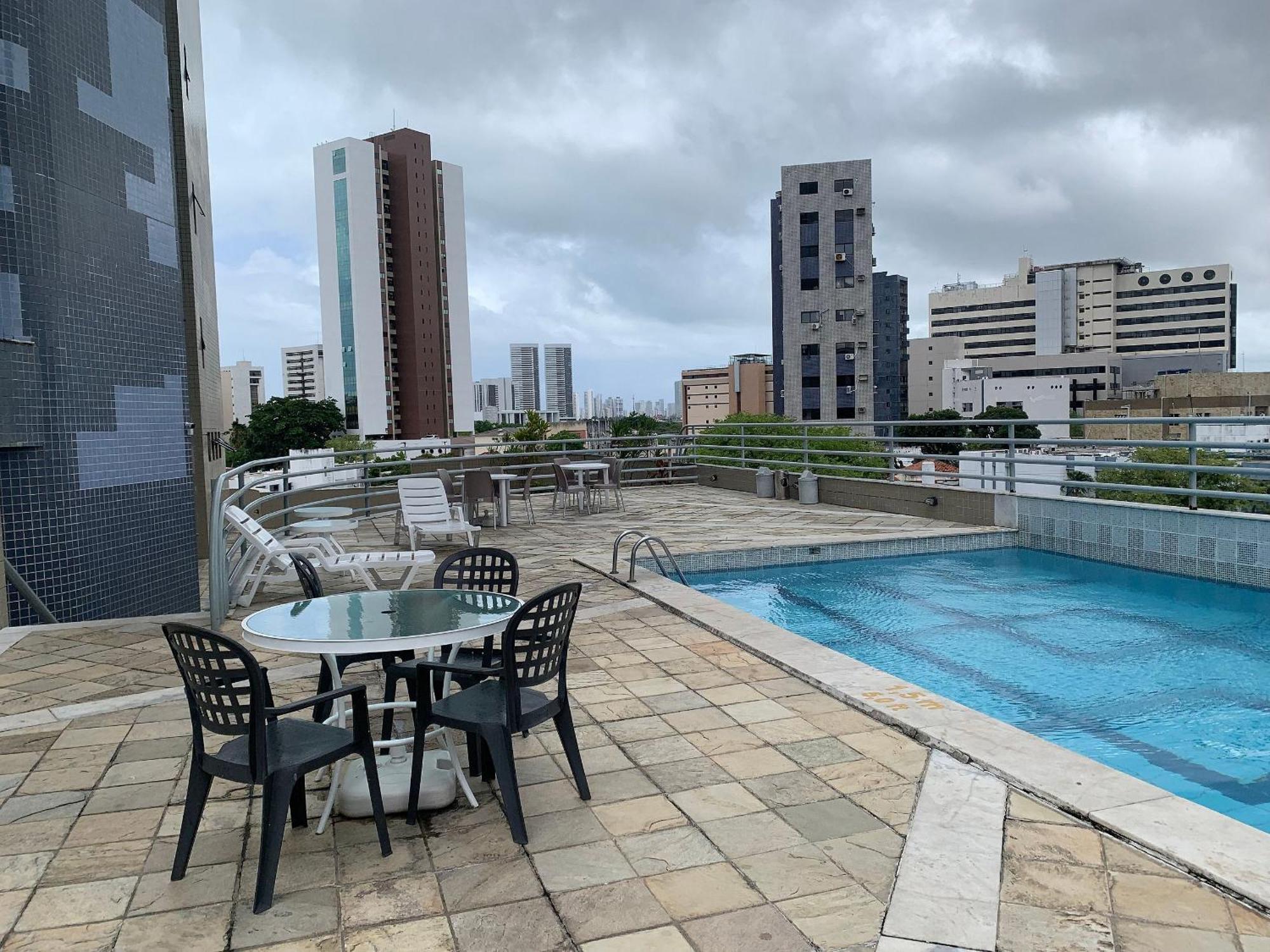 Flat No Condominio Metropolis - Ilha Do Leite Recife Bagian luar foto